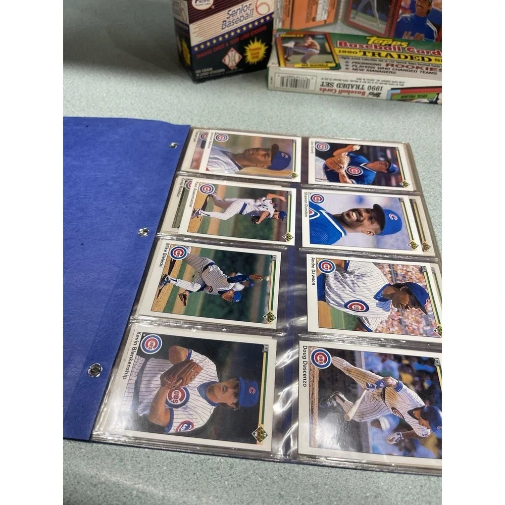 90s Late 80s Baseball cards Cincinnati Reds Tops MVP Cubs Collector Set